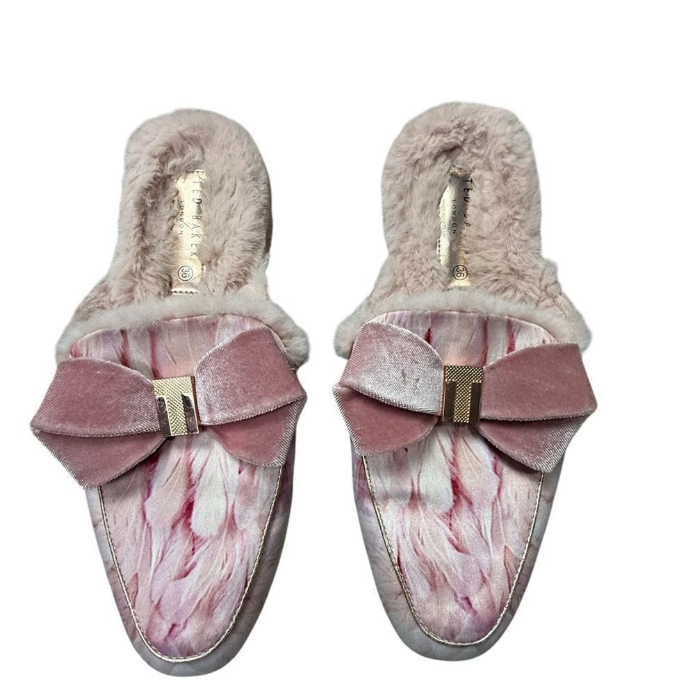 Ted Baker Elegant Pink Fur-Lined Women's Shoes
